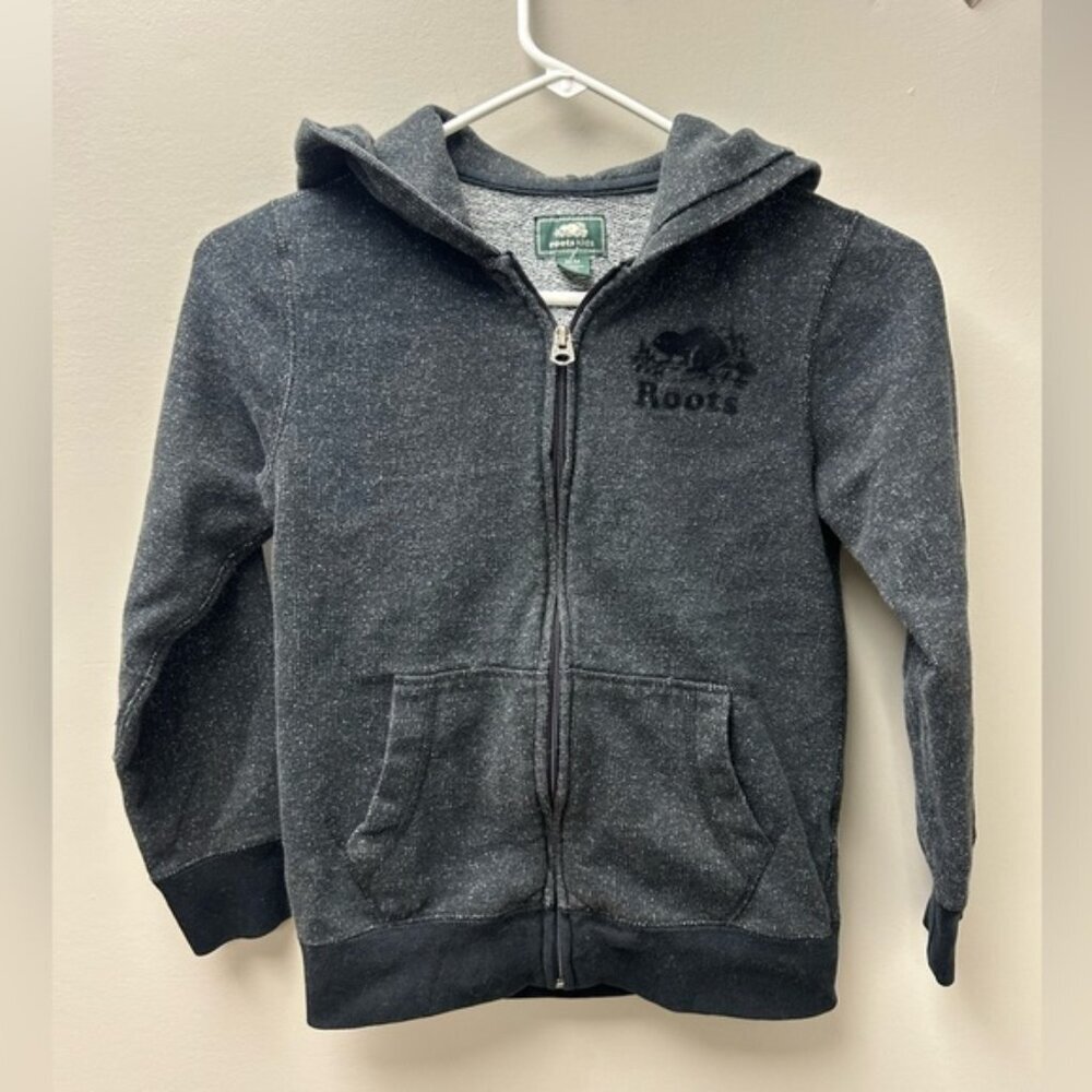 Roots Black Salt &‎ Pepper Zip Up Sweater